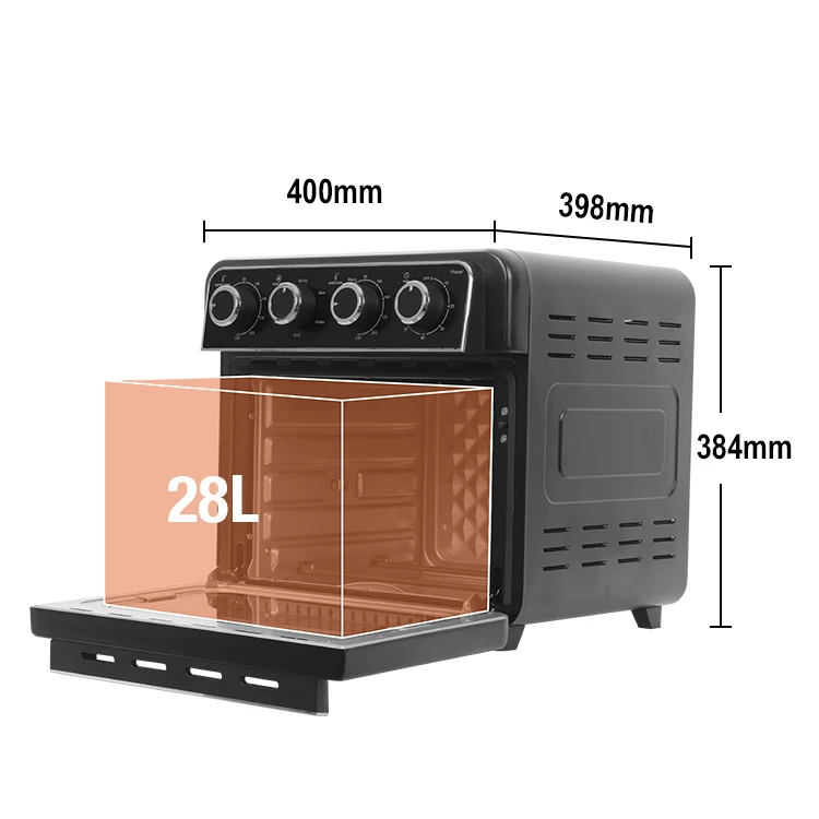 Turbo Air Flow System Air Fryer Oven Electric With 6 Functions Air Fry