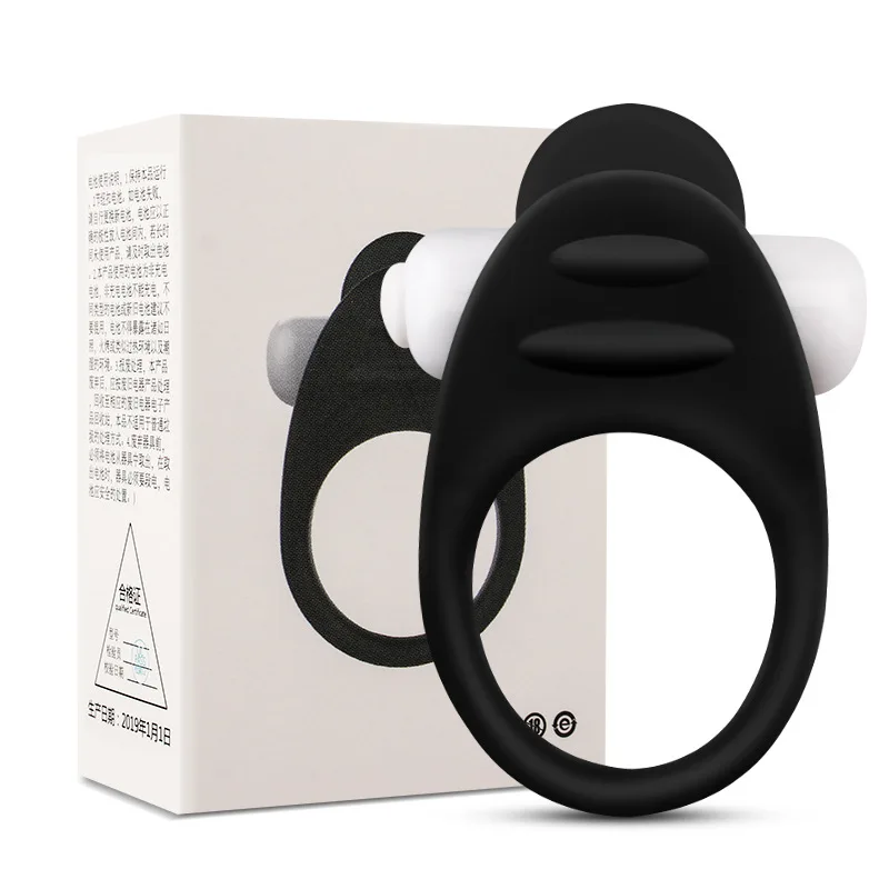 Adjustable Silicone Vibrating Cock Ring for Men Rubber Dildo Cock Rings for Small Penis