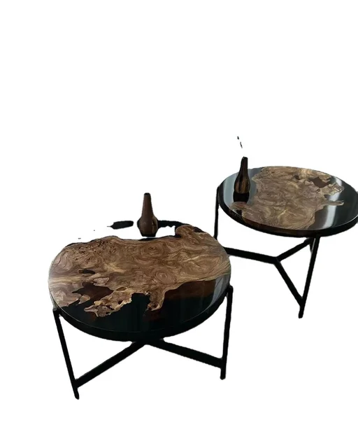 Factory wholesale Customized furniture office living room dining table and chairs  Luxury River Resin Epoxy Coffee Table
