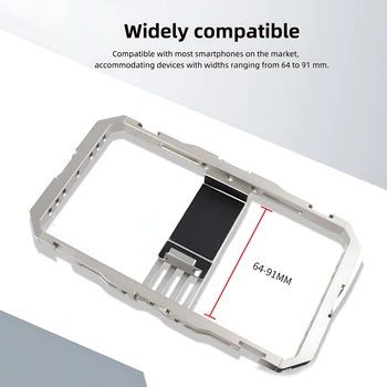 Universal Smartphone Phone Cage Stabilizer Wide Angle Aluminum Alloy for Video Recording Vlogging for 17 16 15 for Pixel detail image