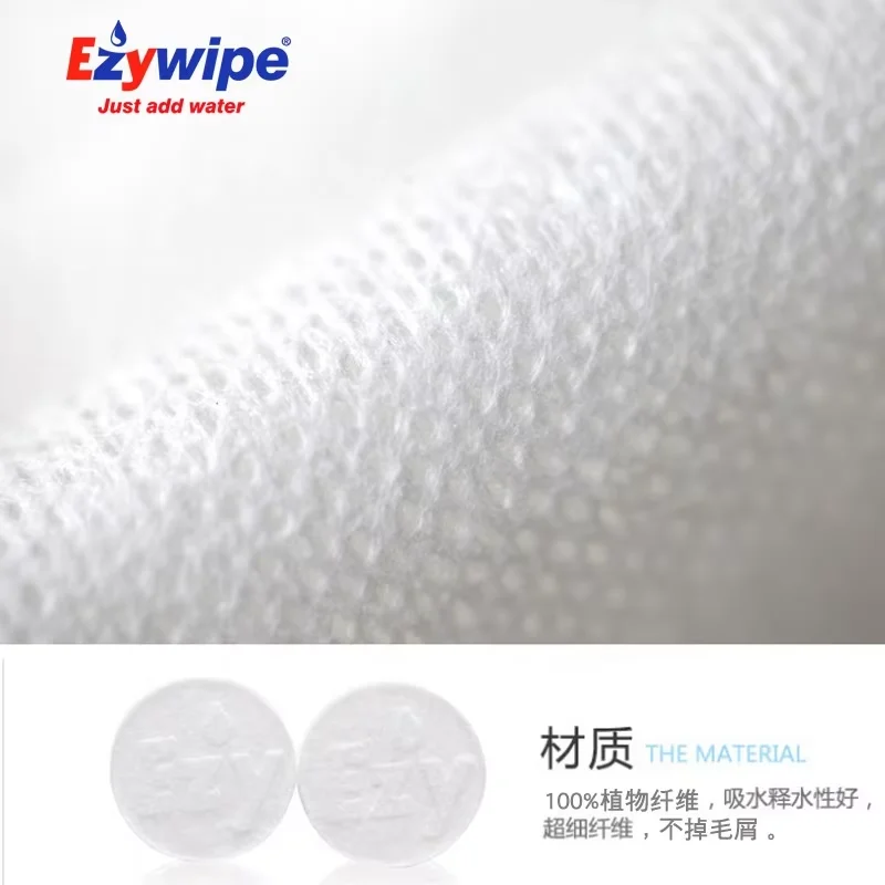 Factory Mini Portable Biodegradable Disposable Non Woven Magic Hotel Coin Tissue Face Compressed Towel