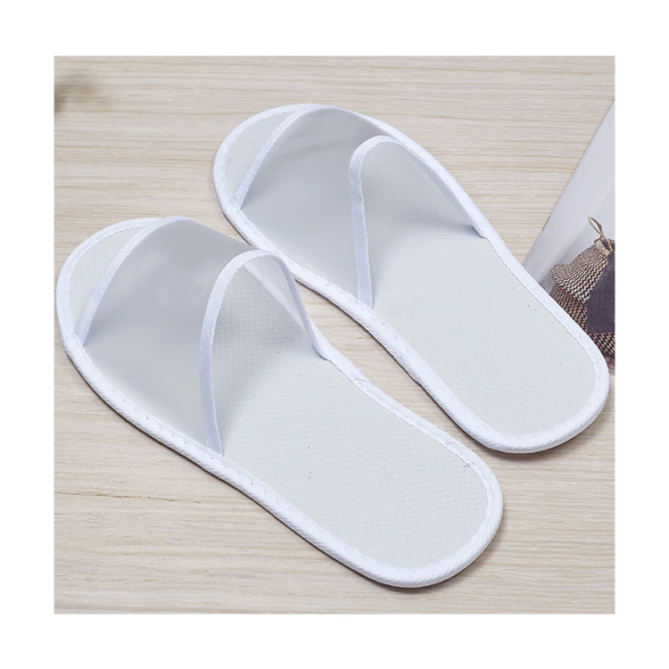 Skillful Manufacture Eco Friendly Biodegradable Hotel Slippers Open Toe Breathable Slippers for Hotel Airline factory