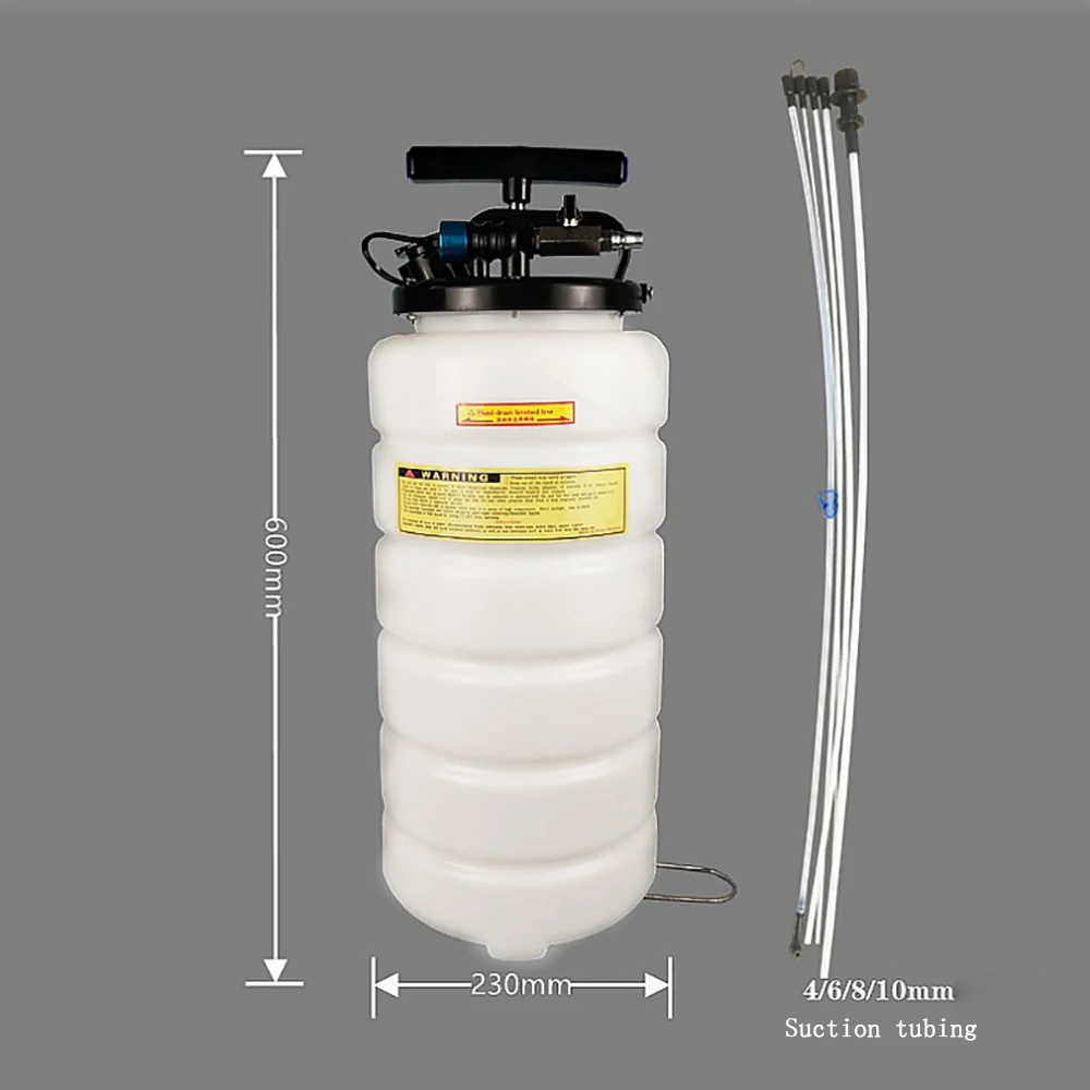 Oil suction pump, manual/pneumatic, 15 L 