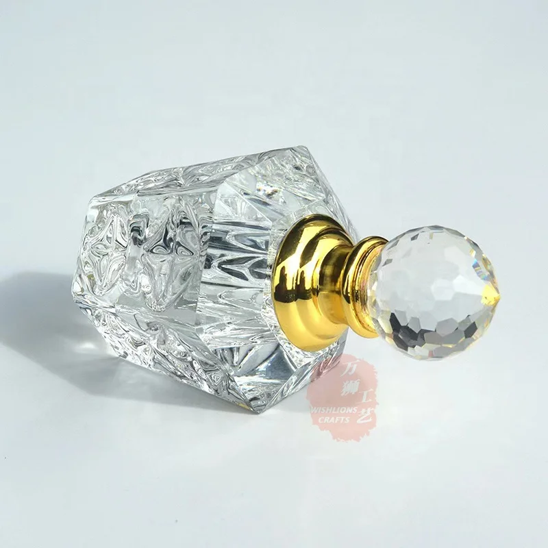 High Quality Crystal Glass Perfume Bottle ml ml 12 ml Octagonal Perfume  Oil Bottle With Gift Box Wholesale PCB-24