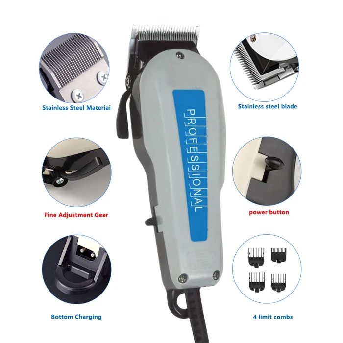 New Popular Model Strong Powerful Men Hair Cutting Barber Hair Styling Tool Cheap Price Hair Clippers with Cord