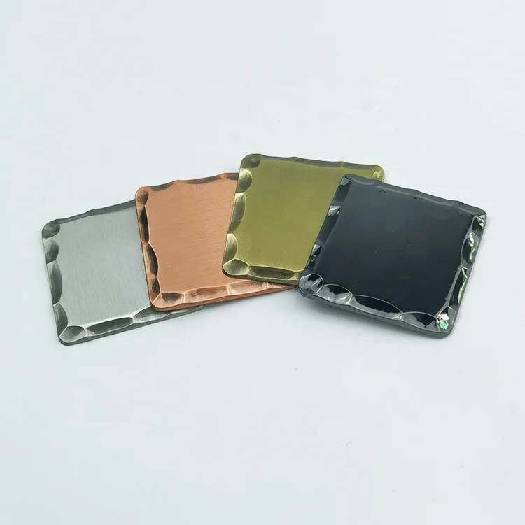Custom Blank square Shape Forged Hammered Laser Engraving Golf Ball Marker factory