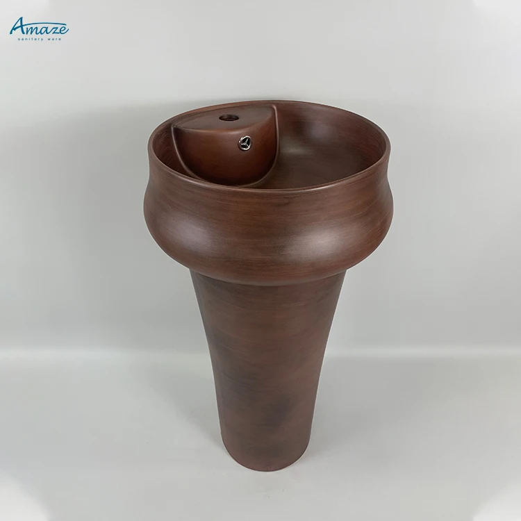 Hotel luxury high quality lavabo ceramic sanitary ware washbasin design bathroom sink pedestal basin supplier