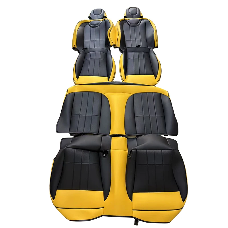 Full Set Original Custom Fit for 2010-2015 Chevrolet Chevy Camaro 5th Generation Car Seat Covers Leather Vehicle Cushion Cover