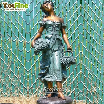高品質でモダンな屋外鋳造ブロンズ等身大アフリカ女性像彫刻| Alibaba.com