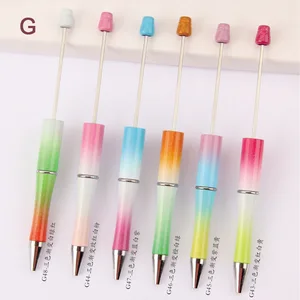2026 Creative Plastic for Beaded Multi-Functional Logo Ballpoint Pen Handmade 1.0mm Writing Width DIY Printable Handmade DIY