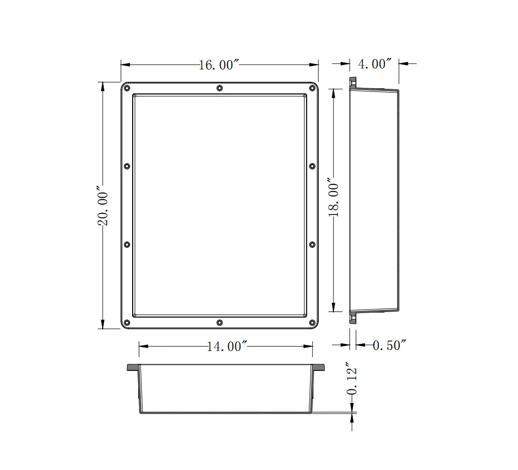 Uni-Green Tile Ready Shower Niche-Yellow(Two Niches: One 16 Inches Wide & The Other NICHE 15.6 Inches Wide)