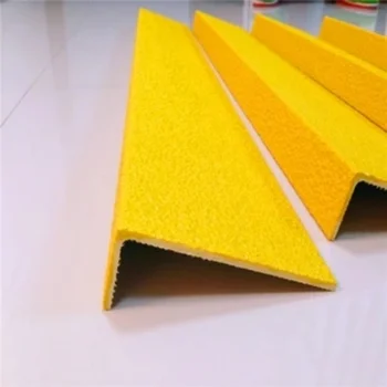 Modern Style Frosted Surface Fiberglass Staircase Yellow Anti-Skateboard Design