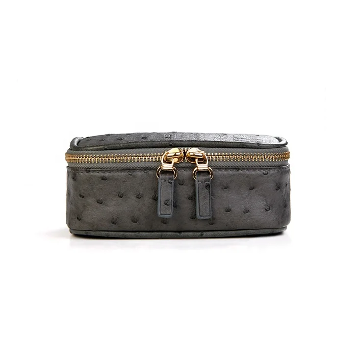 Factory Custom Handbags Large Capacity Genuine Ostrich Leather Travel Bag Toiletry Bag