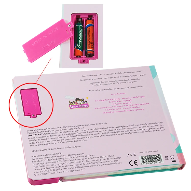 OEM Custom Printing Early Children Education Books Baby Sound Board Book Kids Audio Books