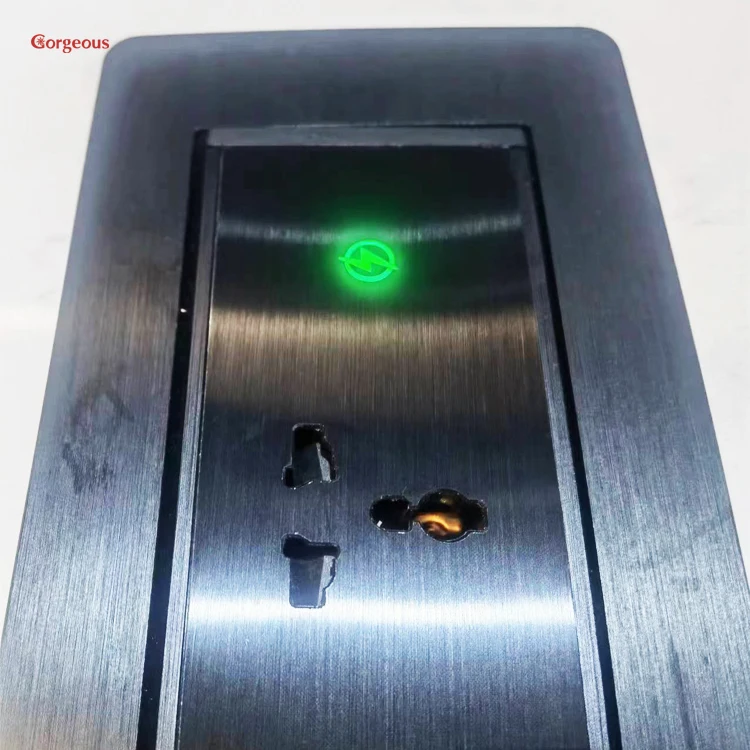 Multimedia Conceal Style Desktop Socket Countertop Usb Charger Flush Mount Office Table Flip up Electrical Desk Power Outlet