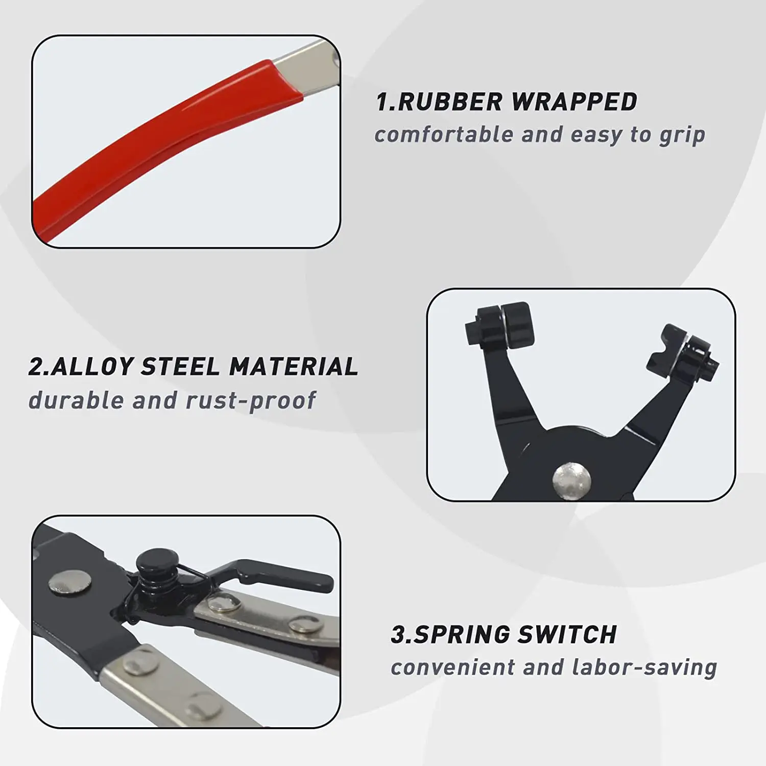 45 Angled Flat Band Hose Clamp Plier For Installation Of Low Radiators