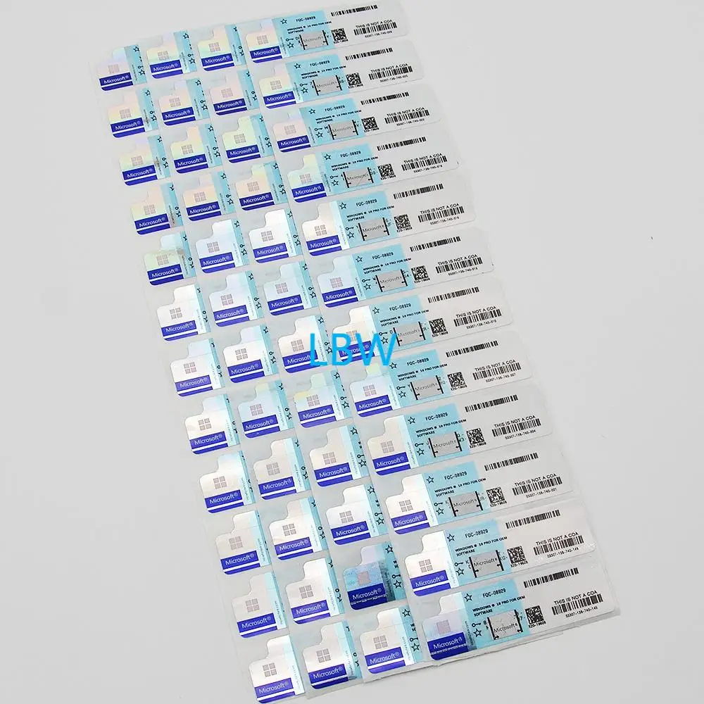 New Win 10 Pro Stickers Window 10 Professional Coa Sticker Micro Soft ...