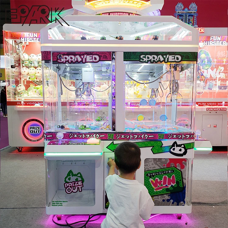 Gift Vending Machine Toy Prize Game Kids Coin Pusher 4 Players Claw Machine