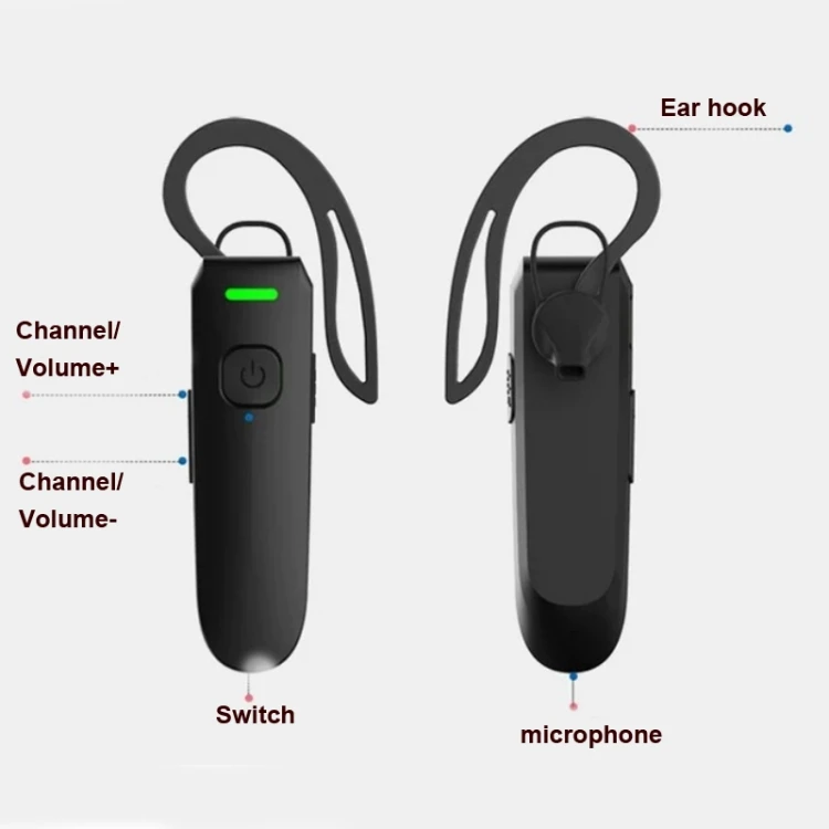 New Design A08 Mini Ear Hook Wireless Walkie Talkie Outdoor Mini Long Range Walkie Talkie Wireless Talkie Walkie