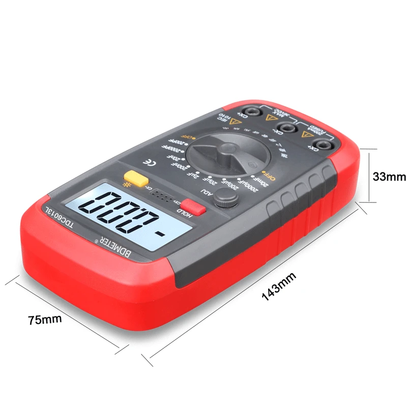 200pF to 20mF Capacitor Tester Professional Digital LCD Capacitance Meter