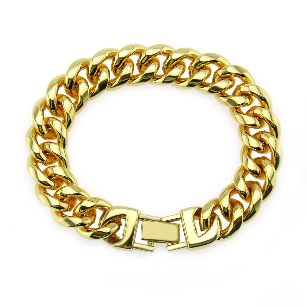 Fashion Jewelry Punk Men Women Silver Chain Link Bracelet Wristband Bangle Gift