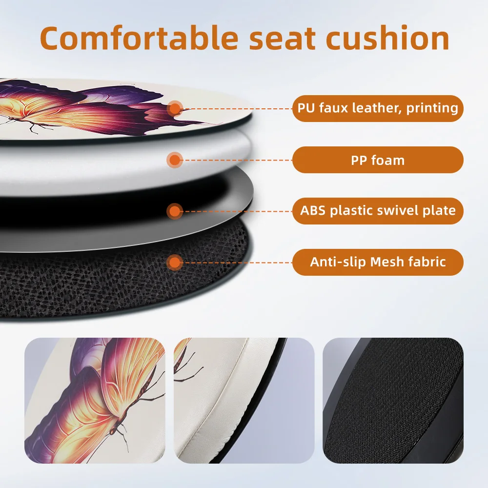 Wholesale Polyester Velvet Print Swivel Seat Cushion Convenient for Si - product detail 4