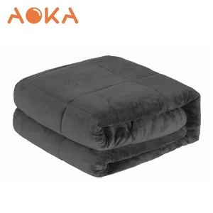 Aoka 48"x72" 15lbs Minky to Minky Weighted Blanket Sensory Weighted Blankets