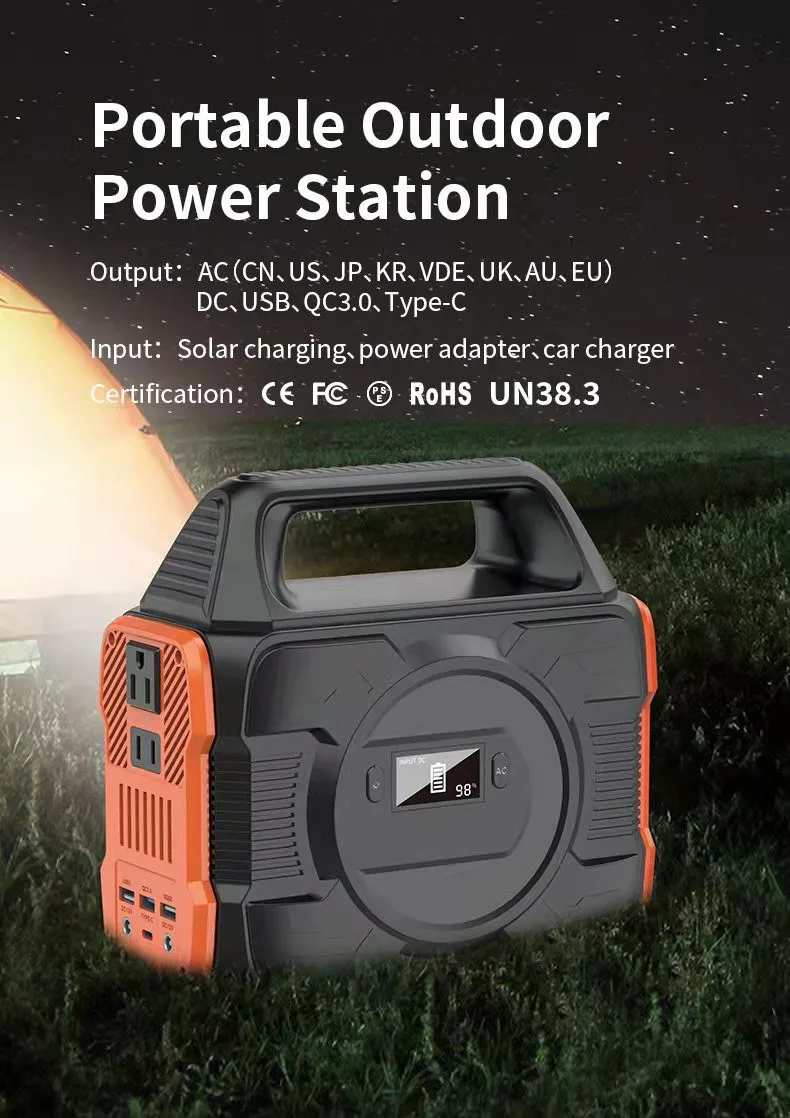 Outdoor Portable Emergency Power Supply Mobile Solar Generator Lithium