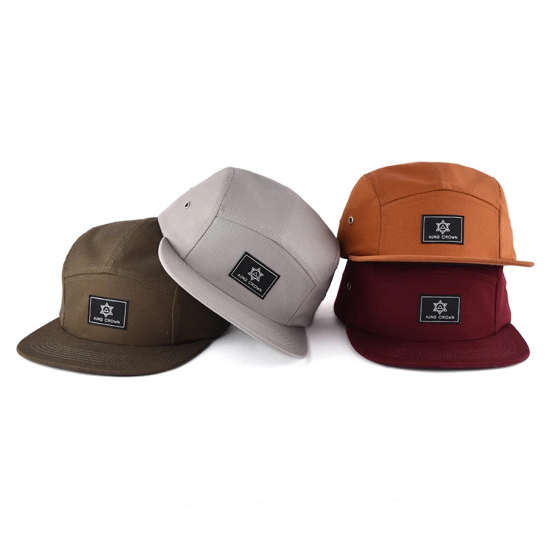 Customized Cotton Five Panel Camping Cap, Design Your Own 5 Panel Caps