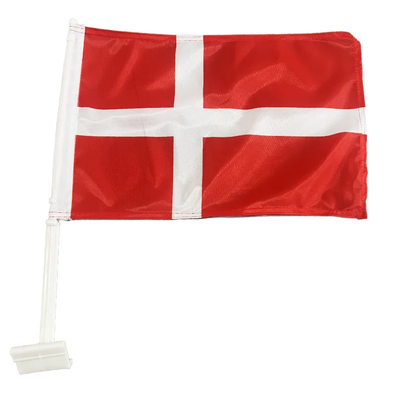 Wholesale Custom Car Flag Any Pattern of Custom Flagpole with Clips Car Flag with Pole