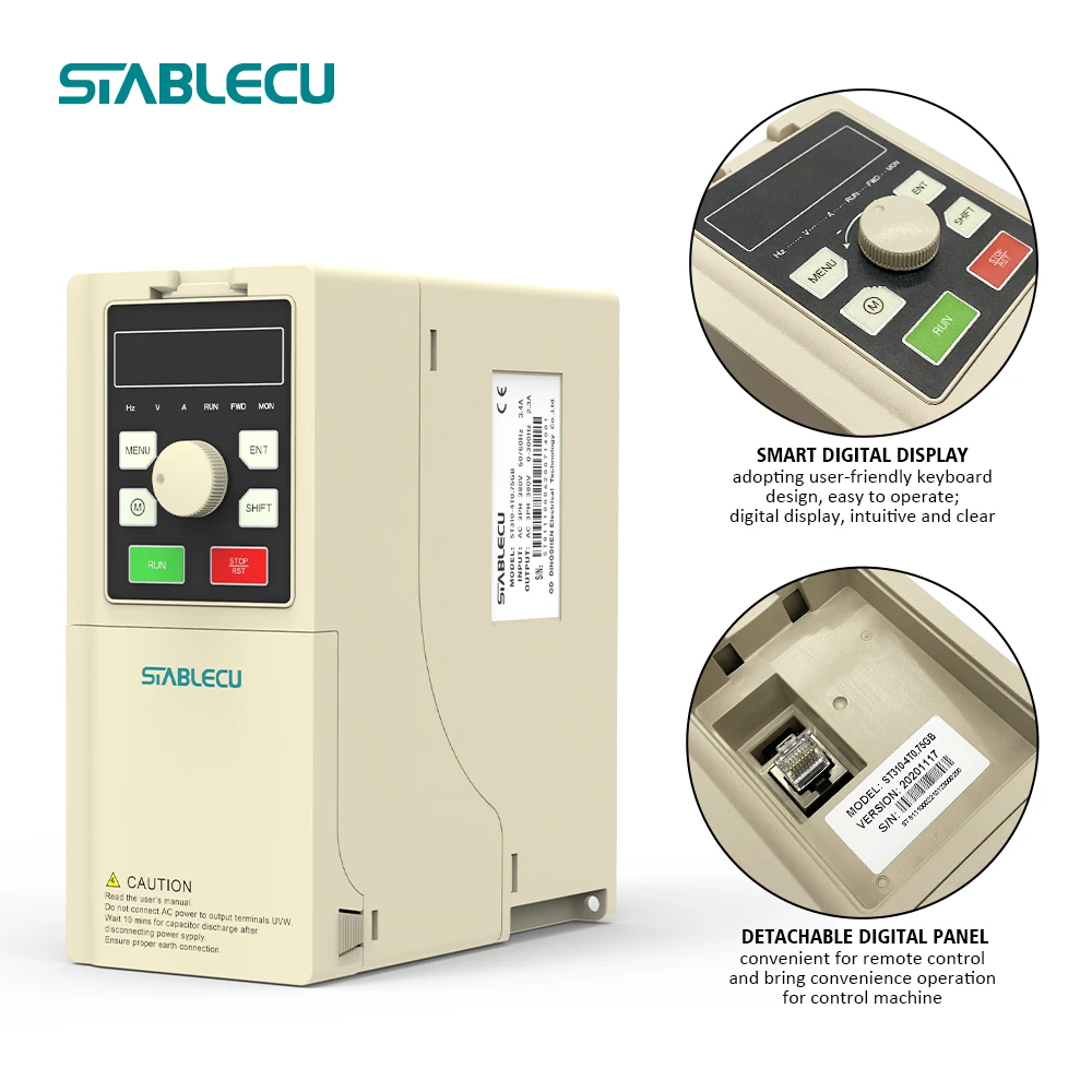 1.5kw 3.7kw 5.5kw 10hp cnc vfd frequency inverter 220v single phase  3 phase 50hz 60hz variable frequency drive details