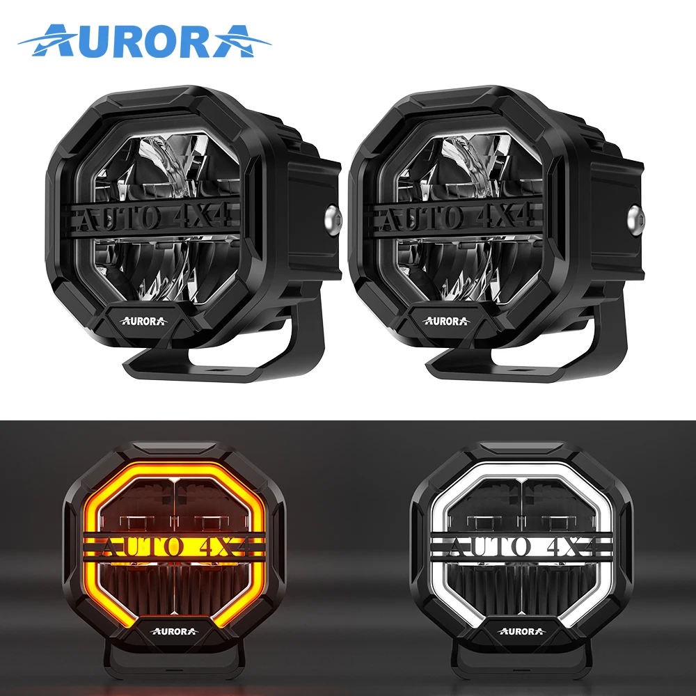 新品未使用品 AURORA 4インチ LEDワークライト オーロラ 新デザイン 4x4 LED作業灯 ストロボ カーライトバー