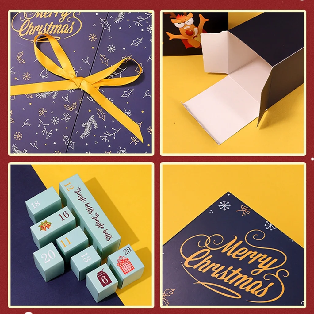 Custom Advent Calendar Cardboard 24 Day Children Blank Advent Calendar