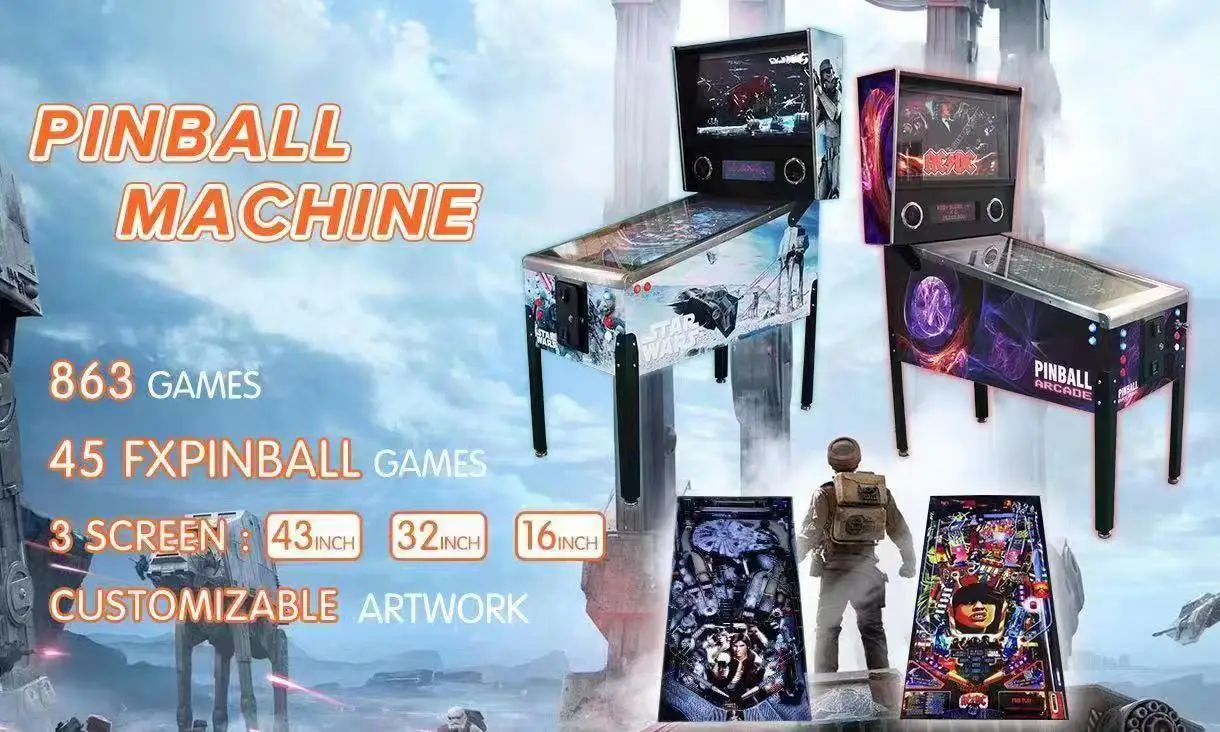 European American Coin-Operated Video Game Pinball Machine 1-Year 6+ Years Entertainment Wooden Bar English Arcade Metal
