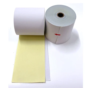Wholesale NCR color register paper roll  75mm 2 ply 3 ply carbonless paper