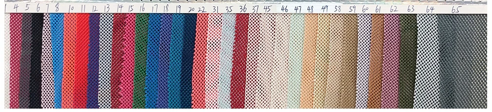 OEKO-TEX 100% Polyester Mesh Cloth Small Holes Textile OEM Raw Material Sports Shoes Material Soccer Jersey Knit Fabric Lining