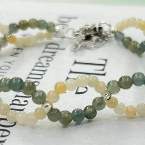 Wholesale Two Color Fashion Cute Bracelet Natural Jade Double Chain Bracelet