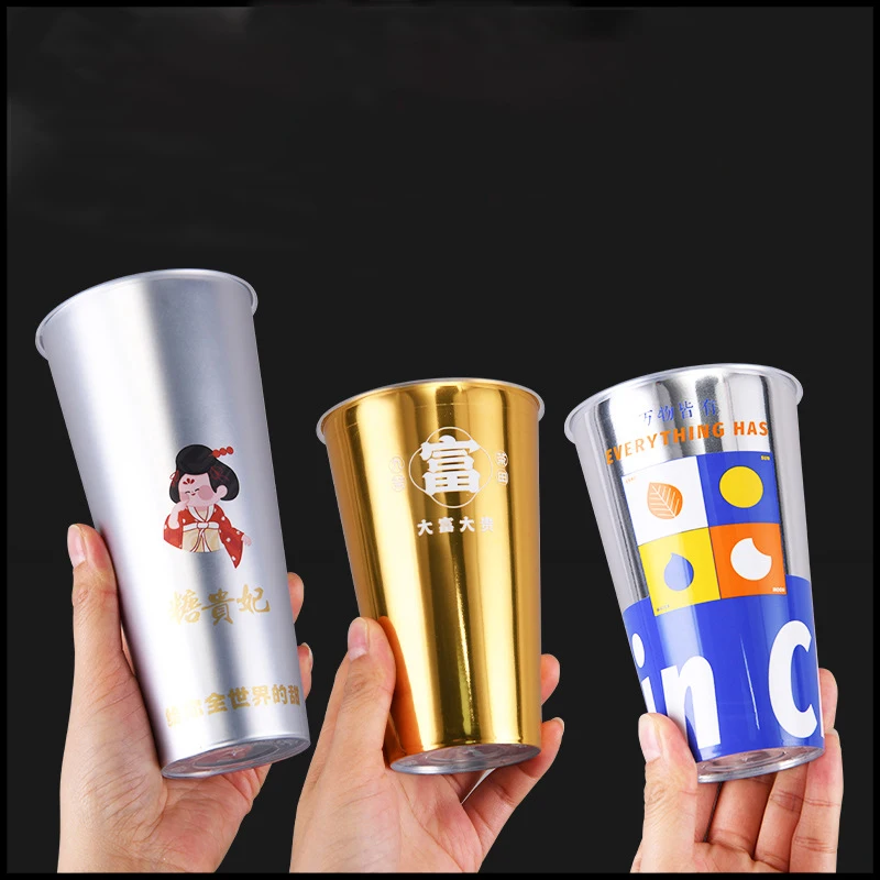 Full Printing Custom Plastic Cups Reusable Boba Cup for Tea Smoothie  High Grade supplier