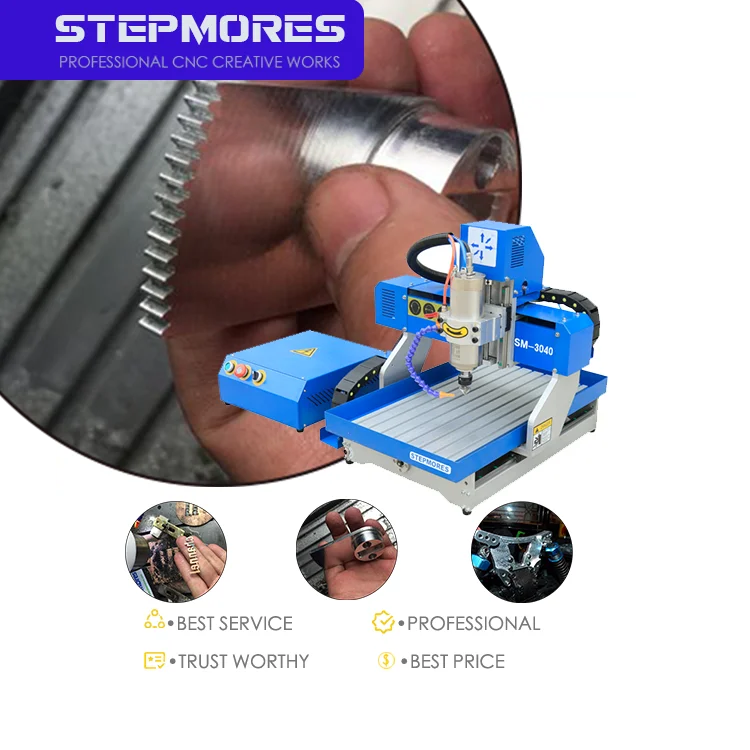 Metal Cnc Milling Machine  Router Cnc 3040  Wood Router Ncwork Controller 1.5kw Spindle with Water Sink