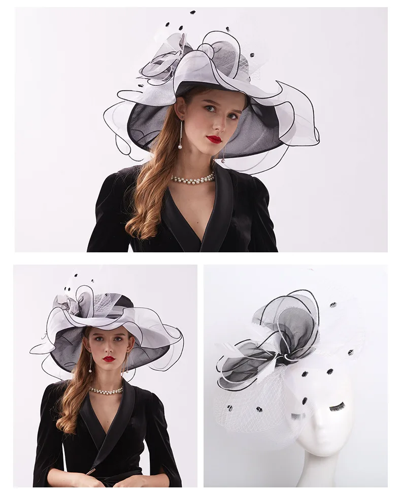 Packable Women Ruffles Brim Kentucky Derby Organza Dress  display picture 1