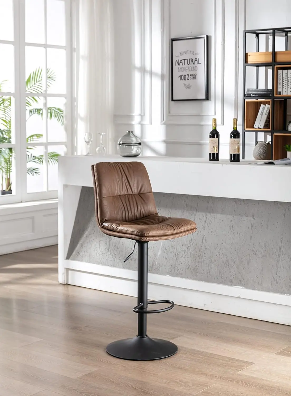 Nordic Bar Stools Home Simple Backrest Chair Lifting And Rotating Cash