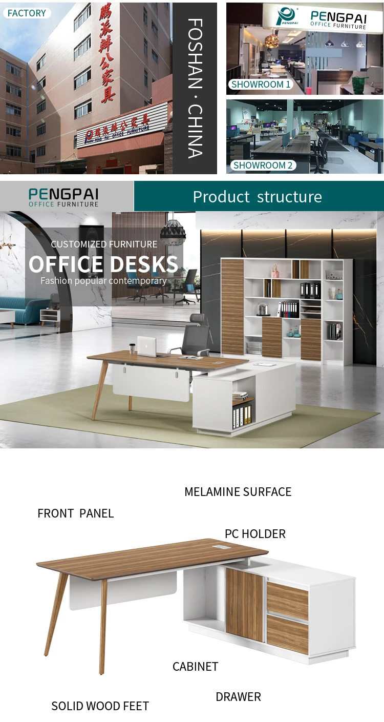 Custom principal ergonomic contemporary office table set for college university office furniture set