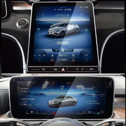 Protection Écran En Verre Trempé 9H Pour Mercedes Classe S W223 (2021+) - Navigation MBUX - 12,8" Transparent - 5