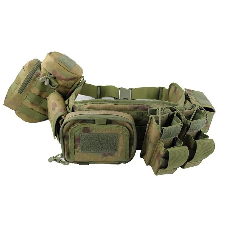 Adjustable Detachable Camouflage Tactical Waist Wrap Set Multi-functional Outdoor Combination Belt Accessory Package Set