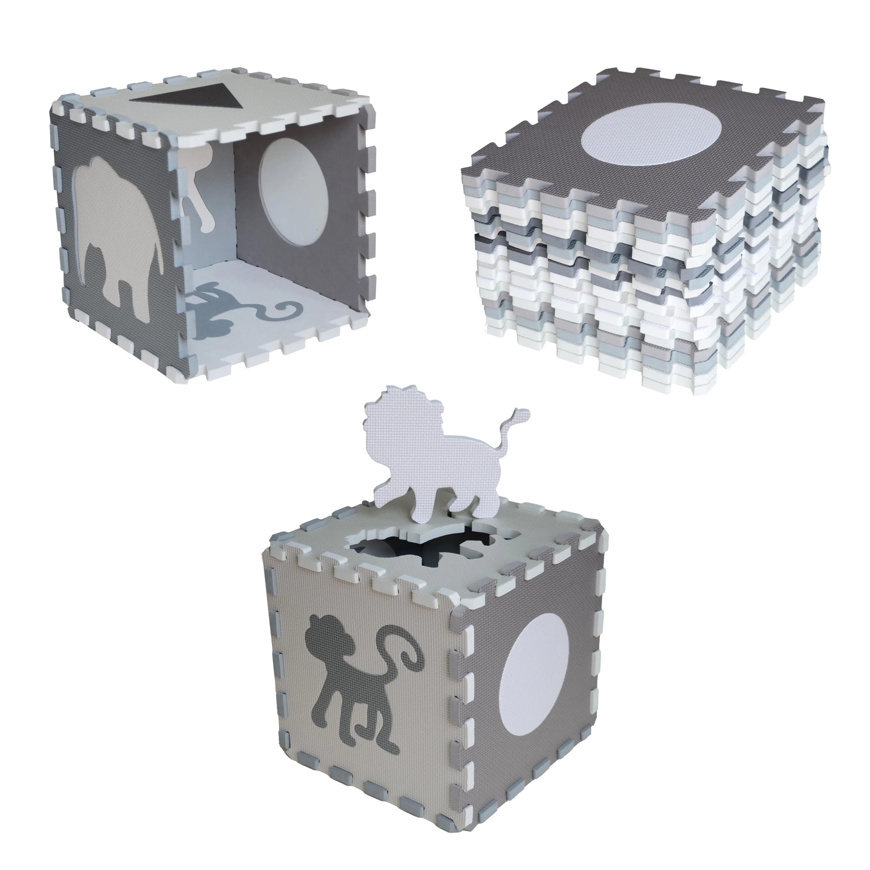 EVA  Animals Paterms With Fence  Interlocking Foam  Mat