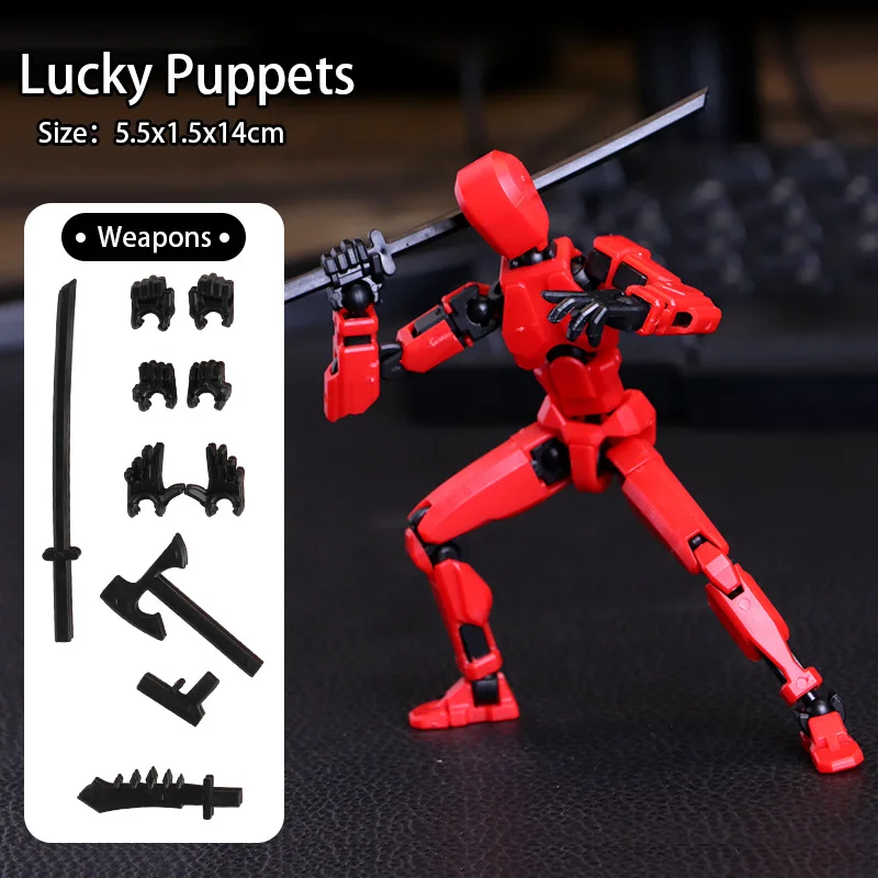 Figurine de robot mobile - Figurine d'action 3D multi-articulée de 4 x 13 cm - Mécanique à collectionner - Décoration de bureau articulée | Jouet à
