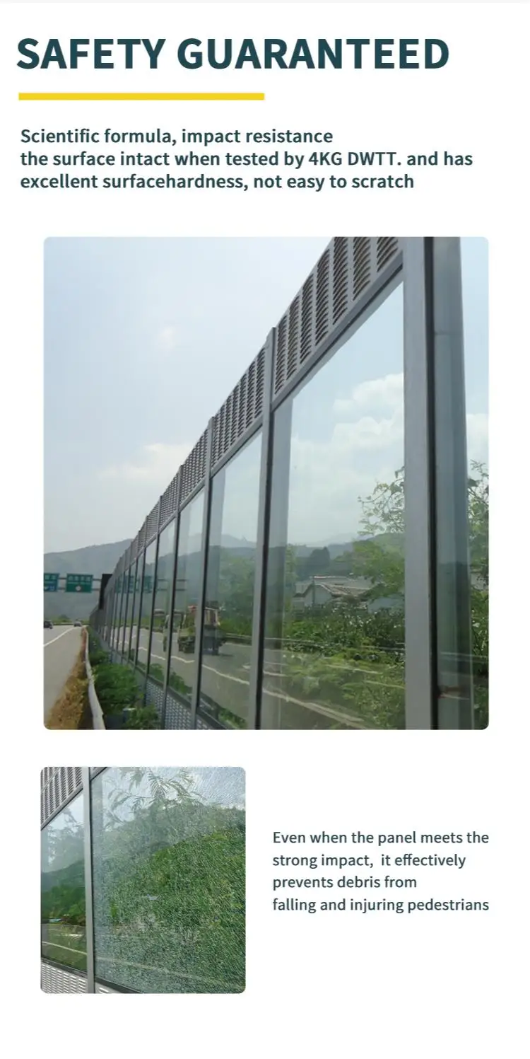 Road Acrylic Acoustic Noise Barrier Panel Sound Insulation Board