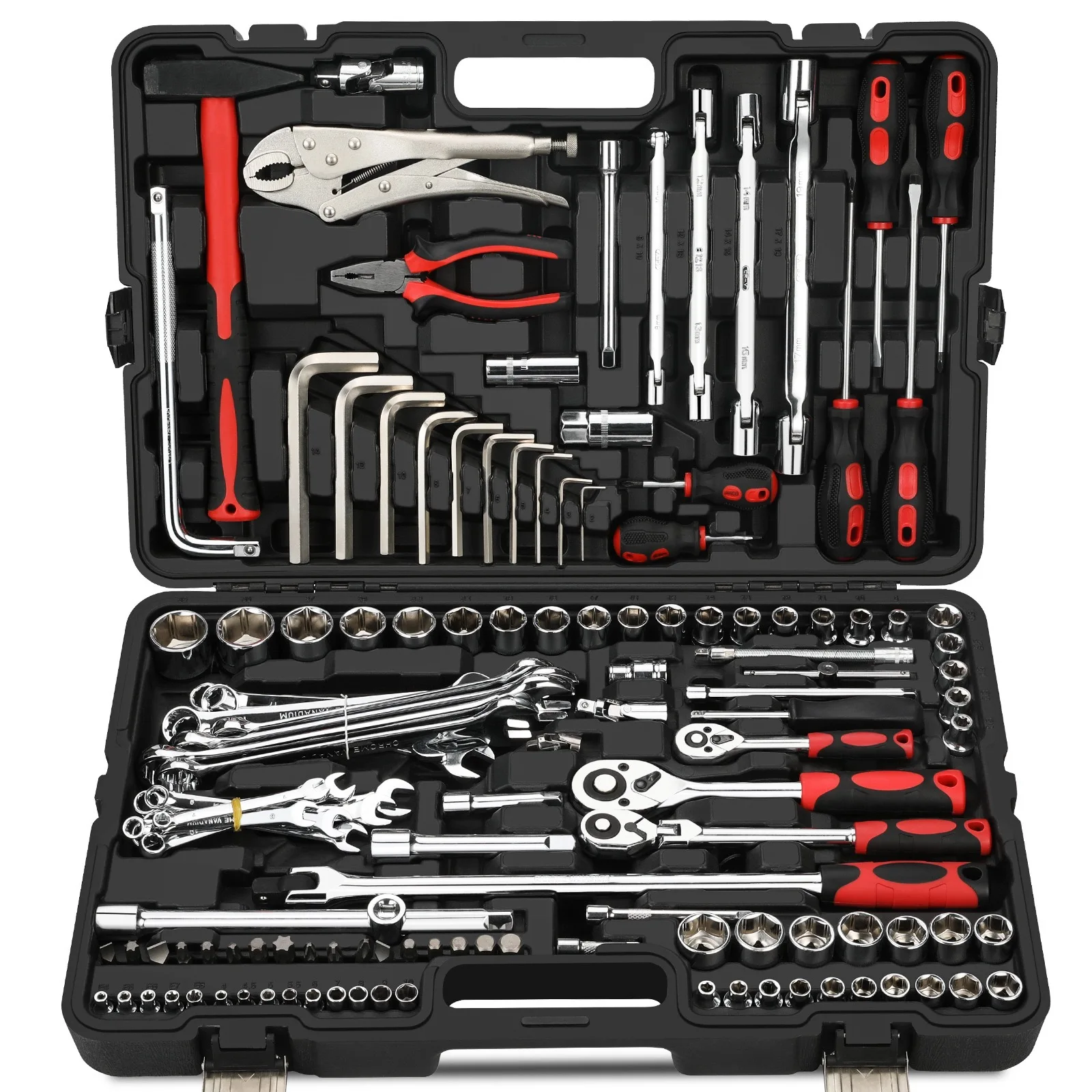 Diverse Piece Household Hand Tool Sets with Storage Case Combination Socket Set for DIY & Repair OEM Customizable Packaged Box 10