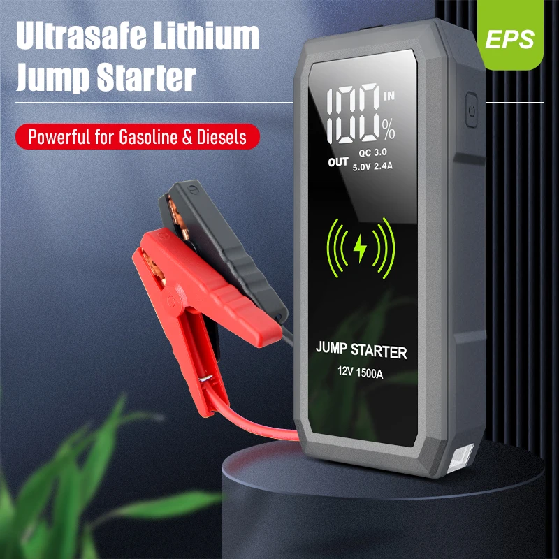 Powerful Car Jump Starter Device 16800mah Heavy Truck Booster Cables