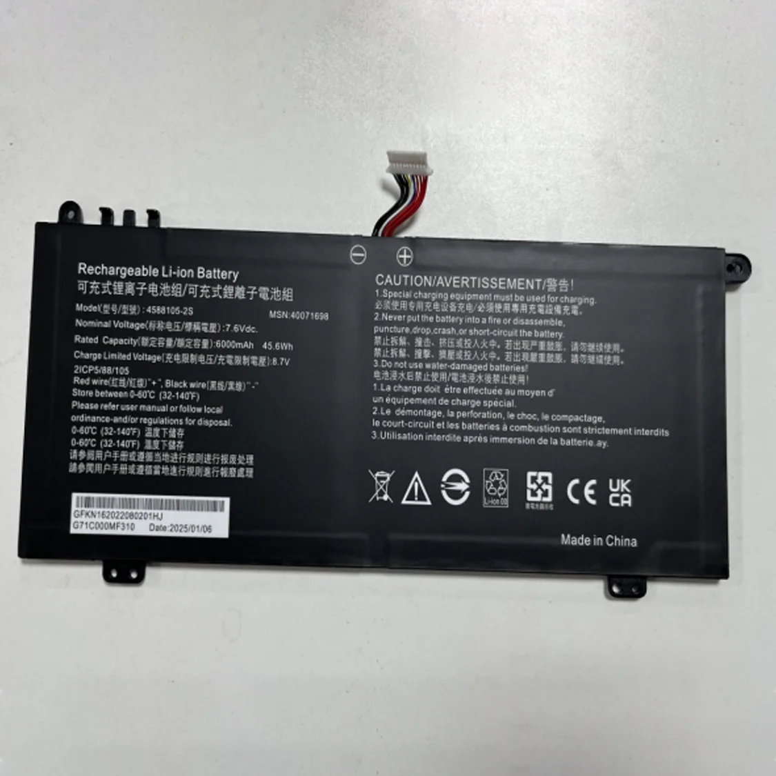Batteria 7.6V 45.6Wh Per Notebook Akoya E15403 E Satellite Pro C50D-B - Compatibile Con Vari Modelli